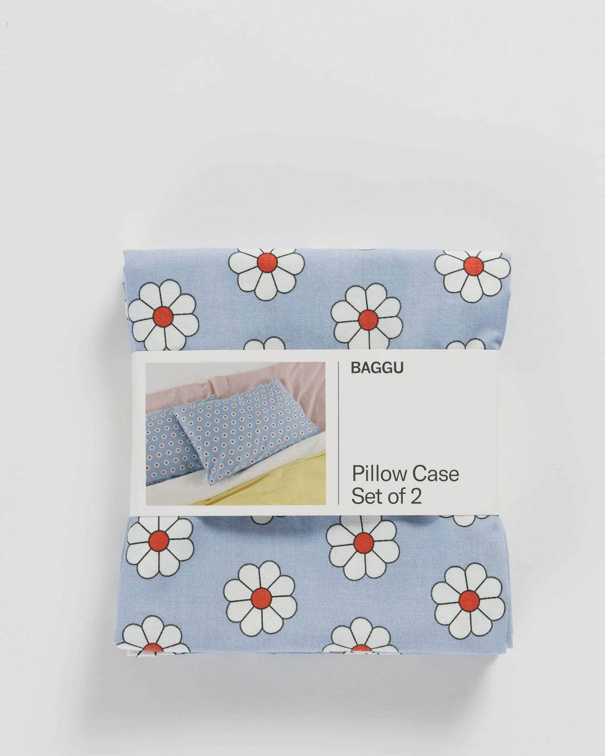 Baggu Pillow Case Set of 2 - Raspberry Happy