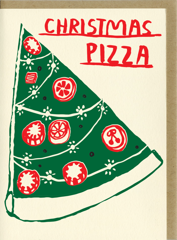 color Christmas Pizza