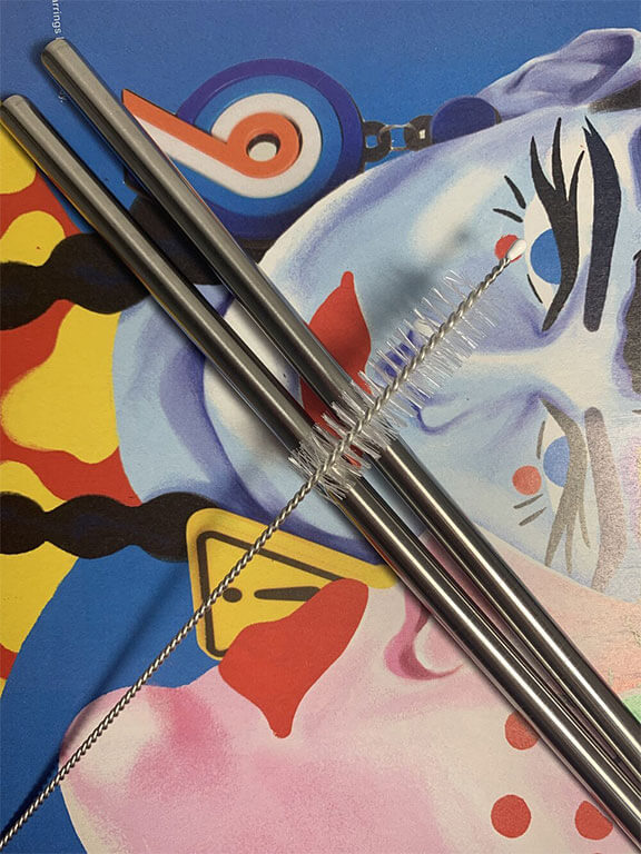 Stainless Steel Straws with cleaning brush